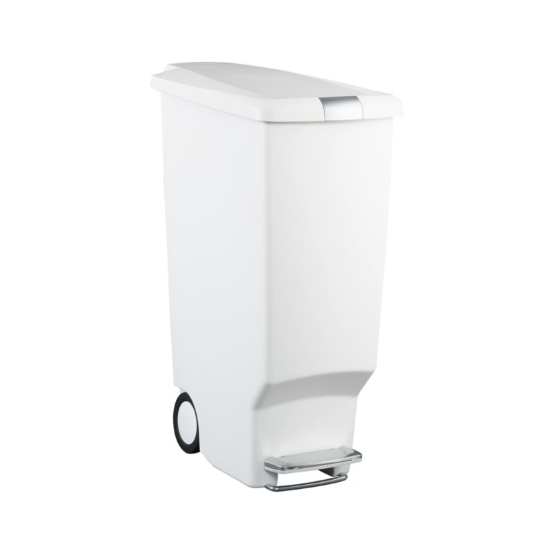 White Trash Can. 10.5 gal. (40-lit.); 10"Wx19.25"Dx25.25"H