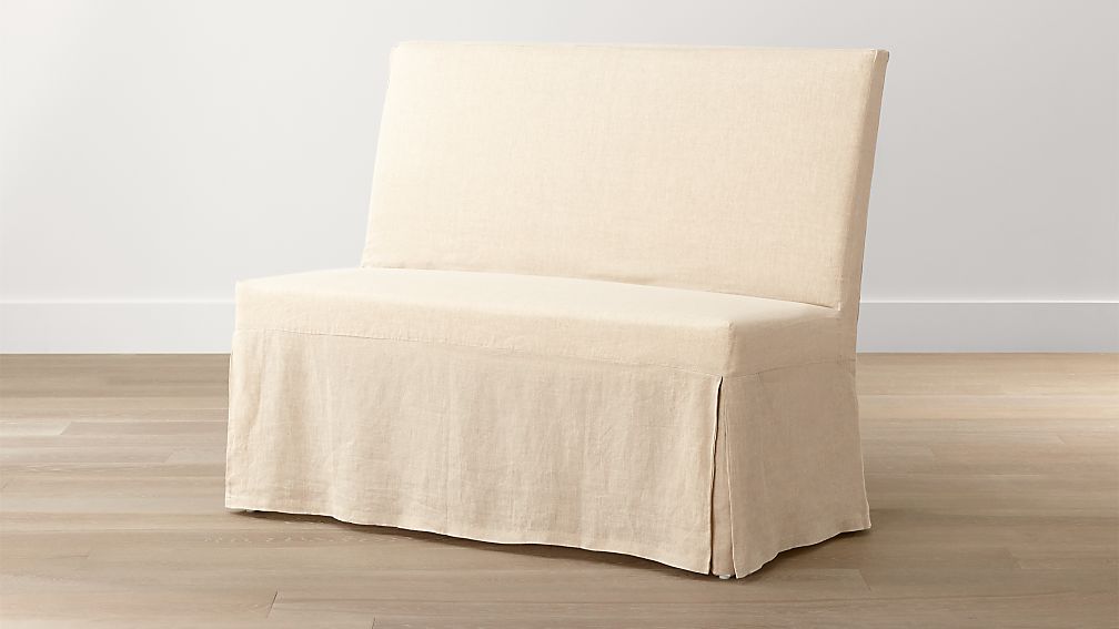 Slip Bench with Linen Slipcover Crate and Barrel