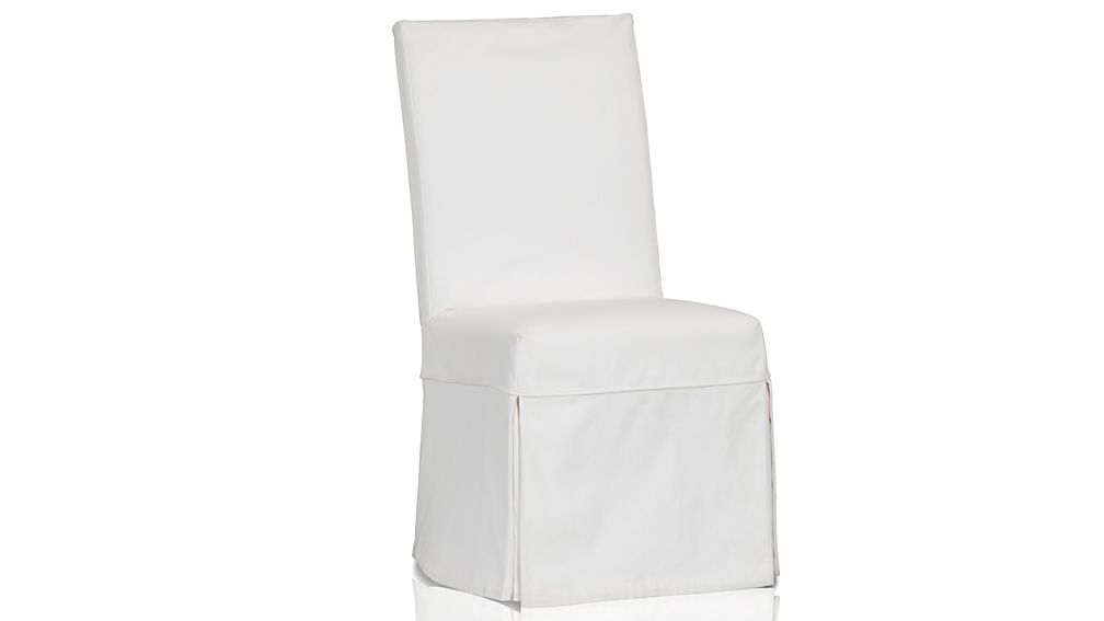 White Slipcover Only for Slip Side Chair Crate and Barrel