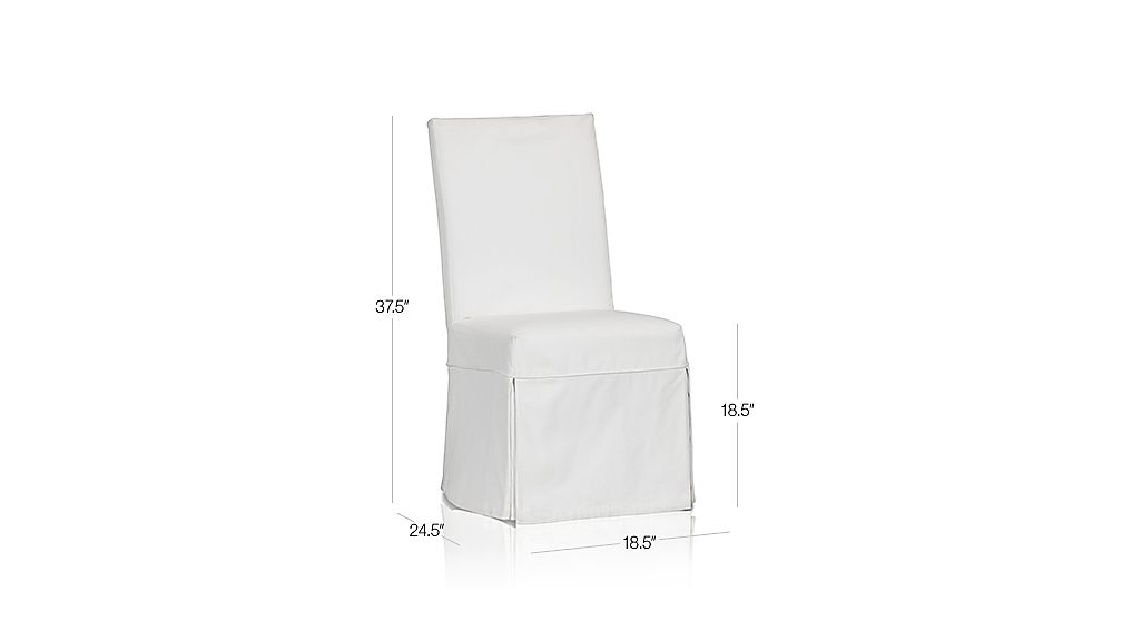 Slip White Slipcovered Dining Chair Crate and Barrel