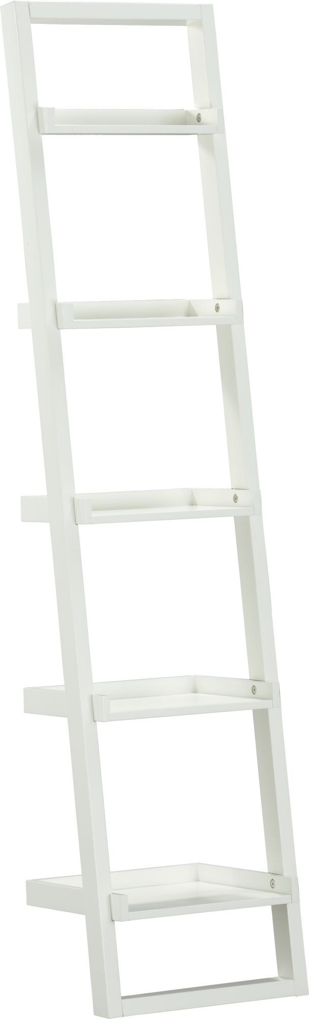Sloane White 18" Leaning Bookcase