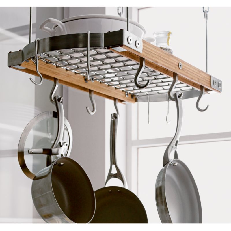 Small Bamboo Ceiling Pot Rack