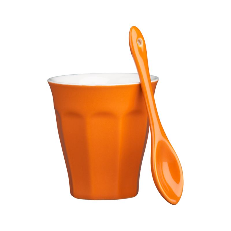 Mini Orange Sorbet Cup and Spoon