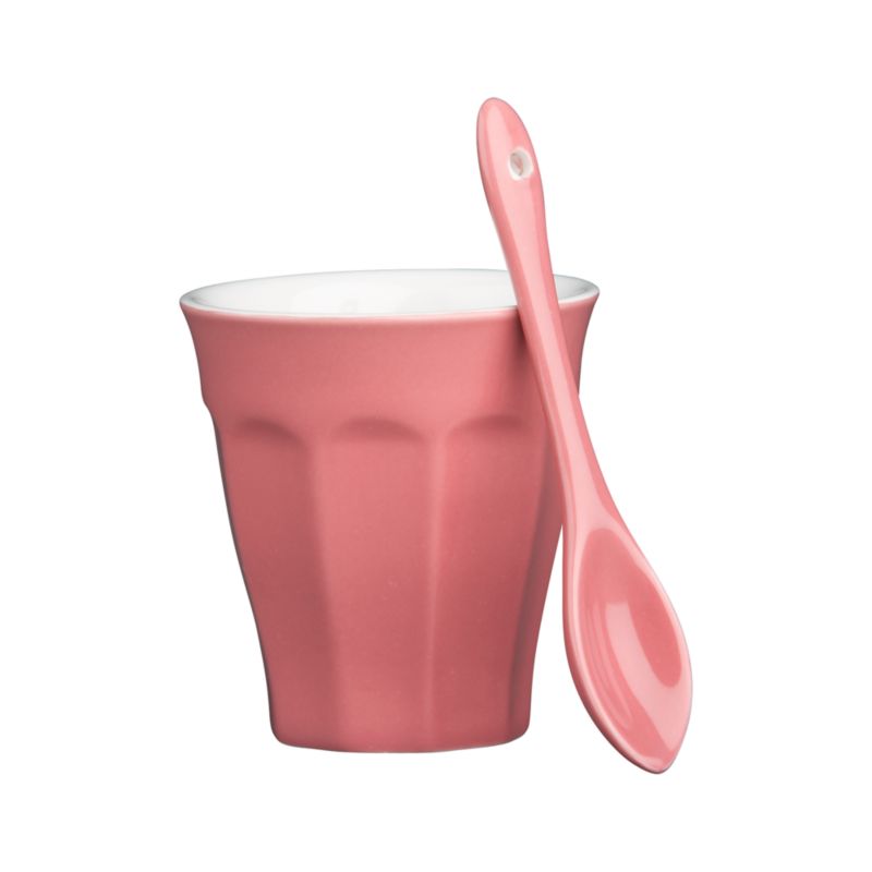 Mini Pink Sorbet Cup & Spoon