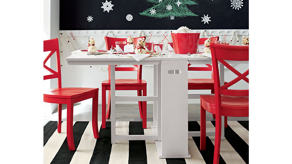 Span White Gateleg Dining Table Crate and Barrel