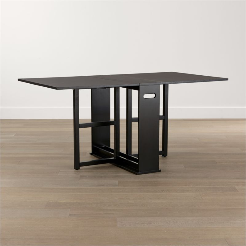 Span Black Gateleg Dining Table Crate and Barrel