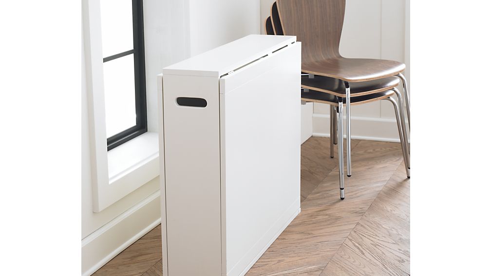 Span White Gateleg Dining Table Crate and Barrel