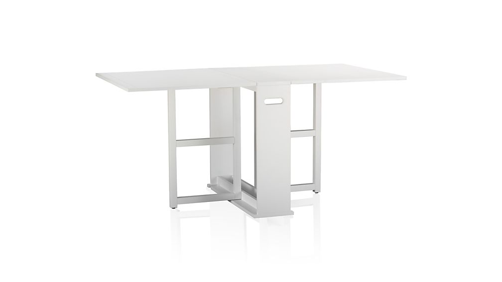 Span White Gateleg Dining Table Crate And Barrel