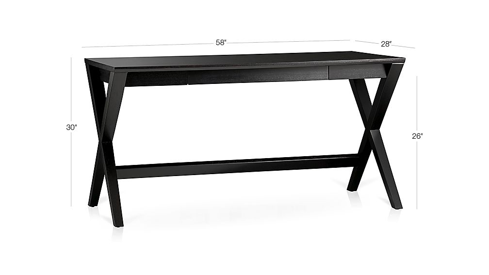 Spotlight Ebony 58" Desk Crate and Barrel