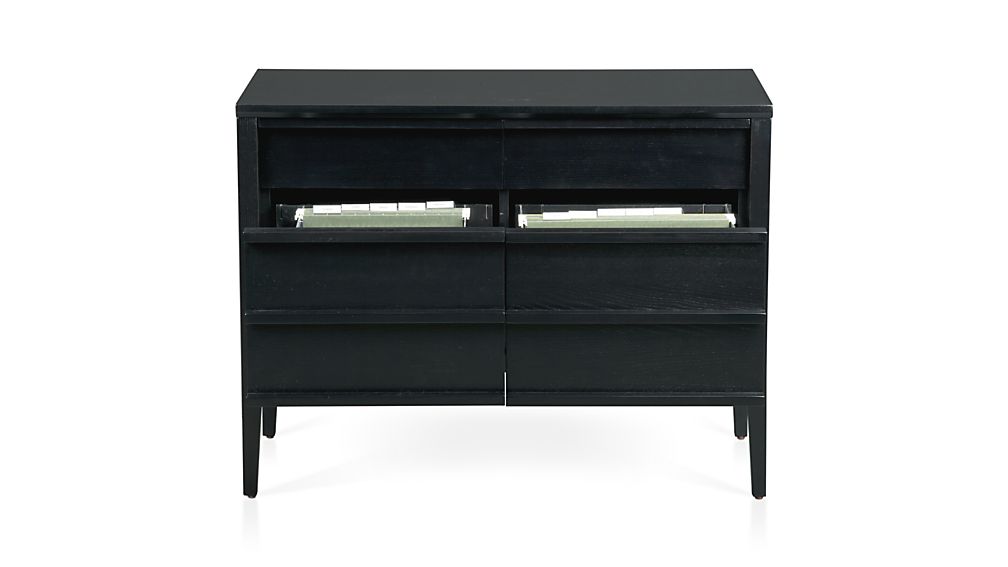 Spotlight Ebony Credenza in Filing & Credenzas Crate and Barrel
