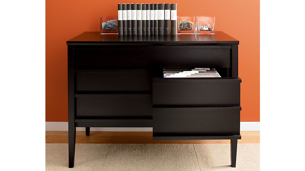 Spotlight Ebony Credenza in Filing & Credenzas Crate and Barrel