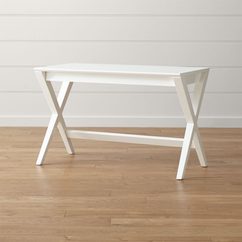 Spotlight White 48" Writing Desk Crate and Barrel