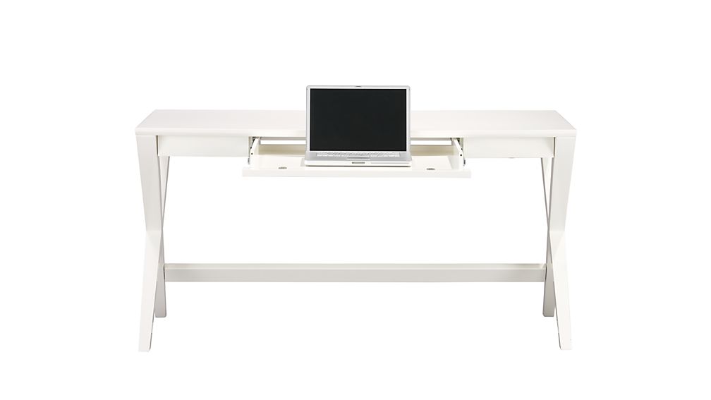 Spotlight White 58" Desk in Desks Crate and Barrel