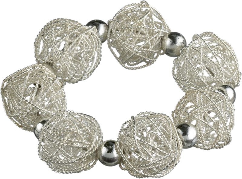 Spun Metal Napkin Ring Silver