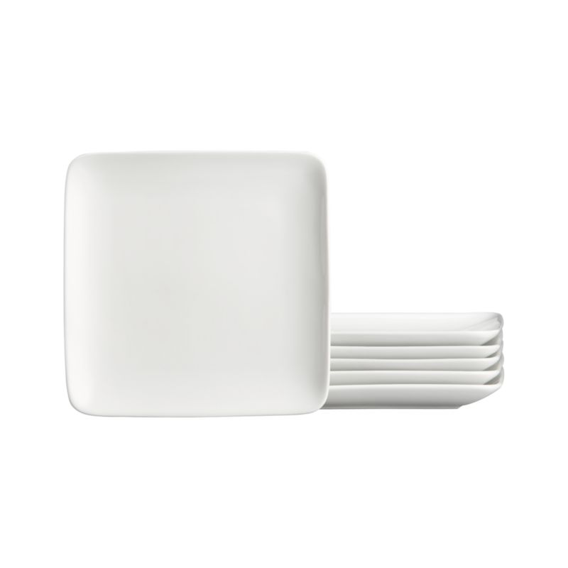 Square 8" Medium Plates Set of Six