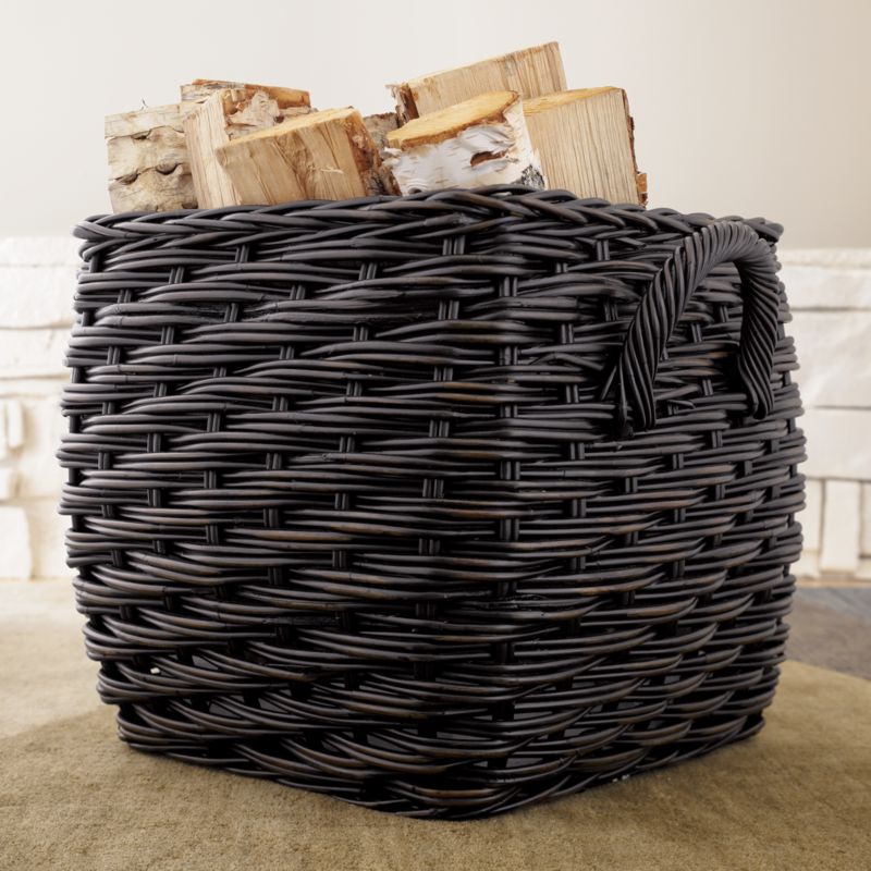 Rattan Log Basket