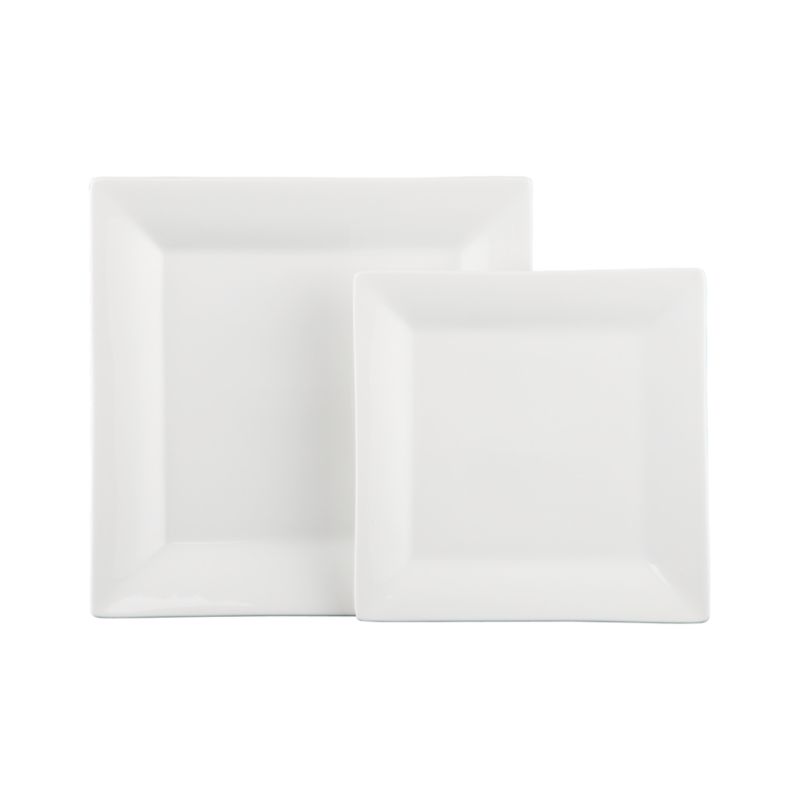 Square Rim 10.25" Large Plate and Square Rim 8.25" Small Plate
