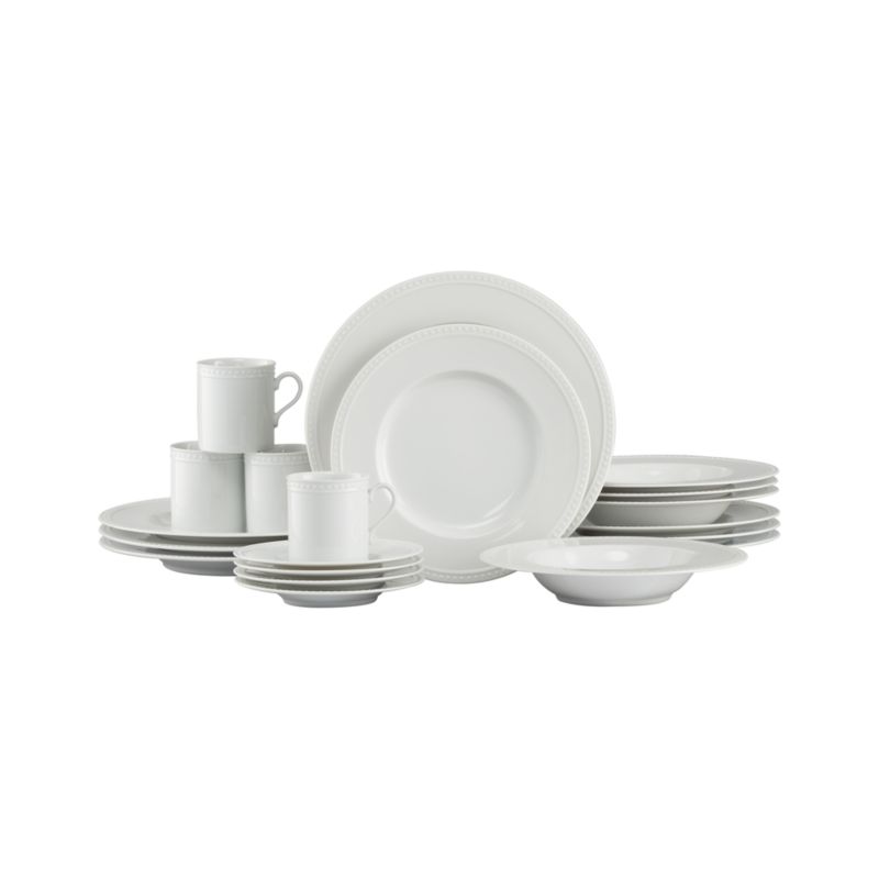 20-Piece Set: four 5-piece place settings.