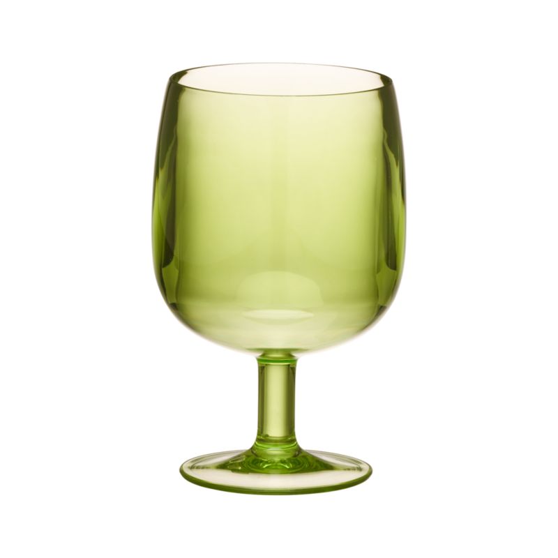 Stacking Green Acrylic Wine Glass