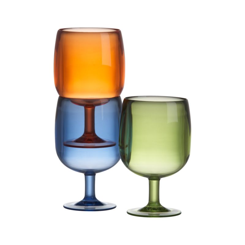 Stacking Acrylic Wine Glasses