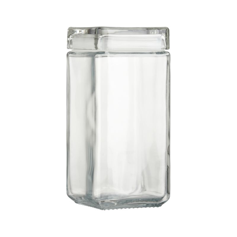 Large Stackable Glass Storage Jar