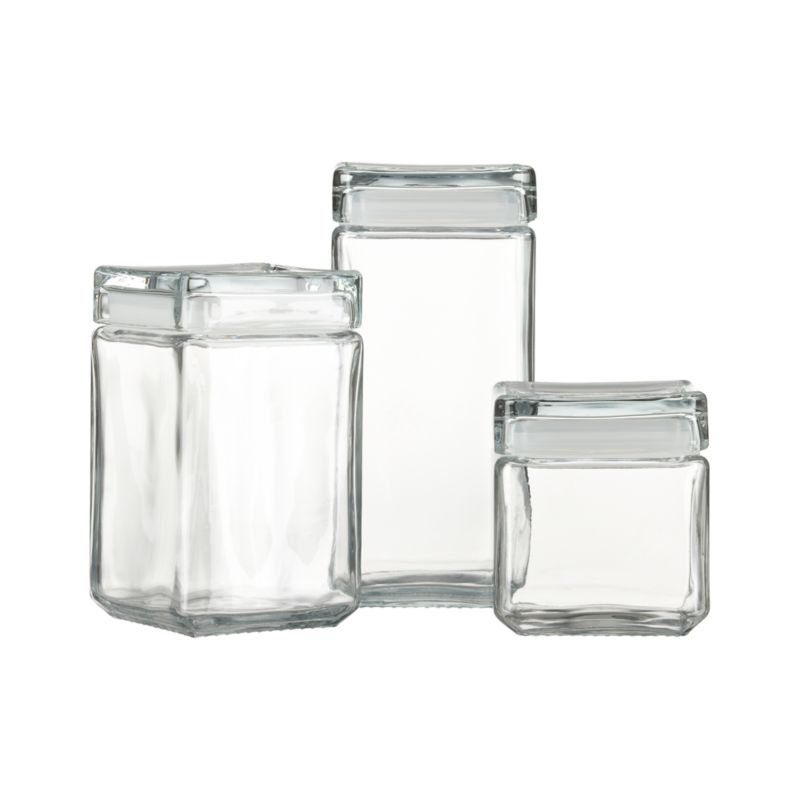 Stackable Glass Storage Jars
