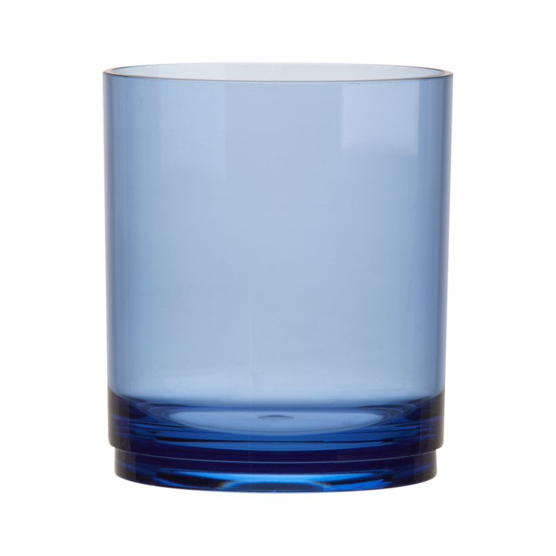 Stacking Blue Acrylic Double Old-Fashioned Glass
