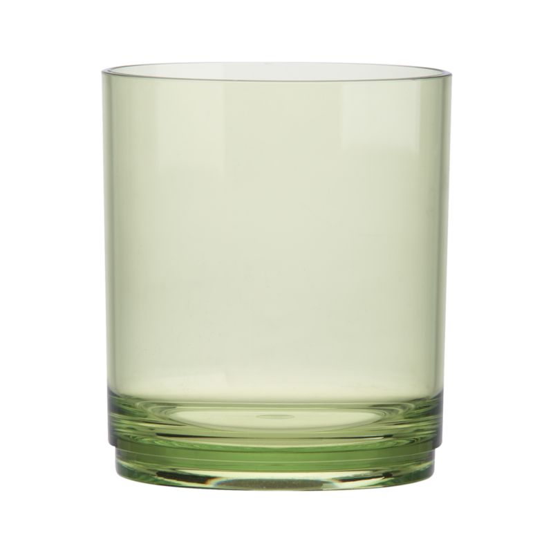 Stacking Acrylic Green Double Old-Fashioned Glass