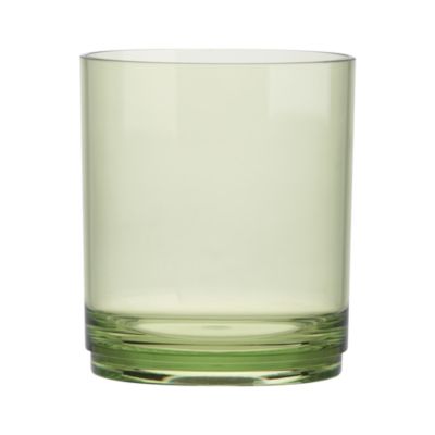 Stacking Acrylic Green Double Old-Fashioned Glass