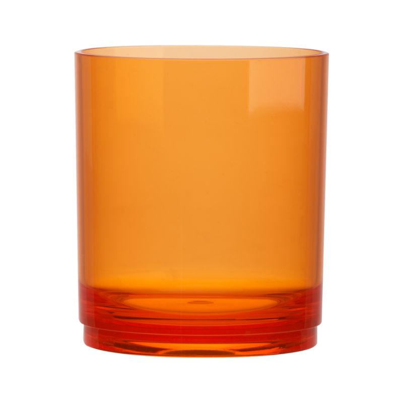 Stacking Acrylic Orange Double Old-Fashioned Glass