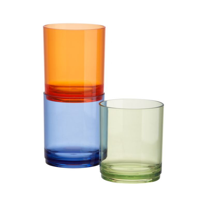 Stacking Acrylic Double Old-Fashioned Glasses