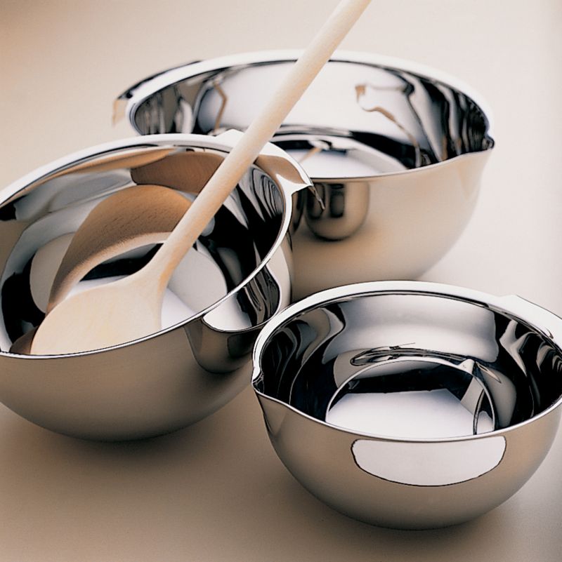 Stainless Mixing Bowls with Pour Spouts