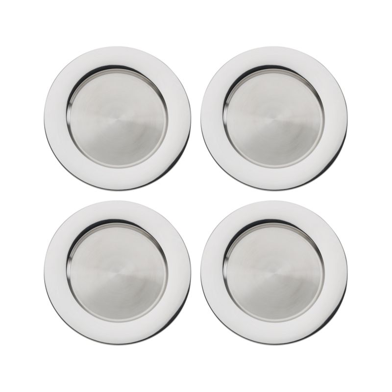 Stainless Steel 13" Chargers Set of Four