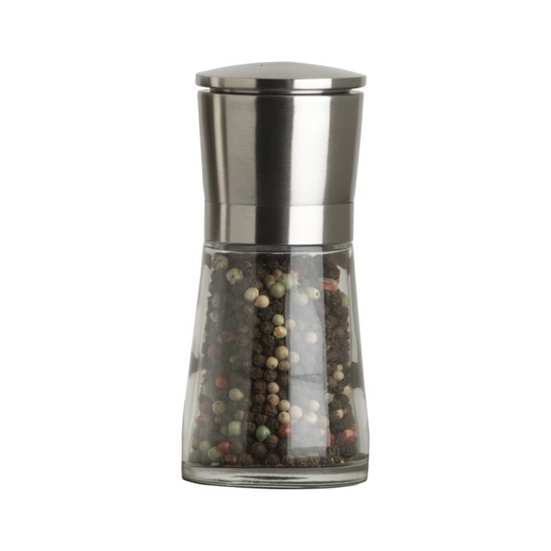 Stainless & Glass Pepper Mill