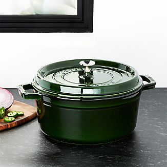 Staub ® 5.5-Qt Round Basil Green Cocotte