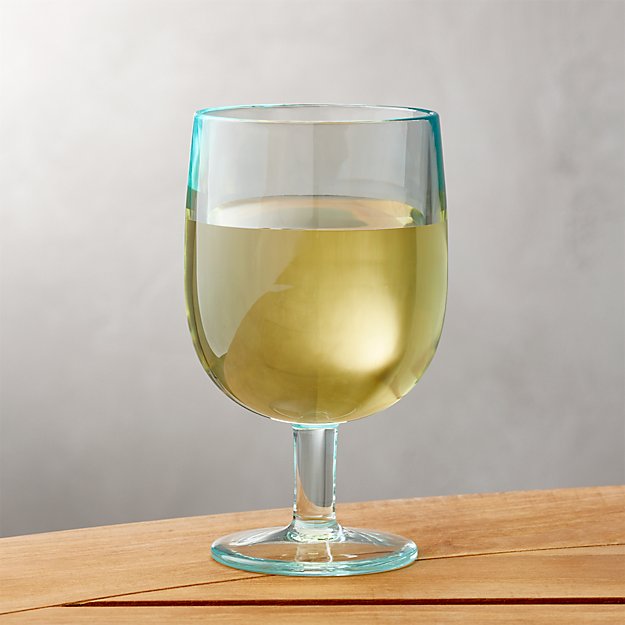 Stacking Aqua Acrylic Wine Glass Crate and Barrel