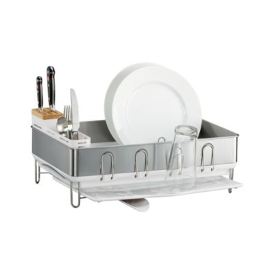 simplehuman Steel Frame White Dish Rack