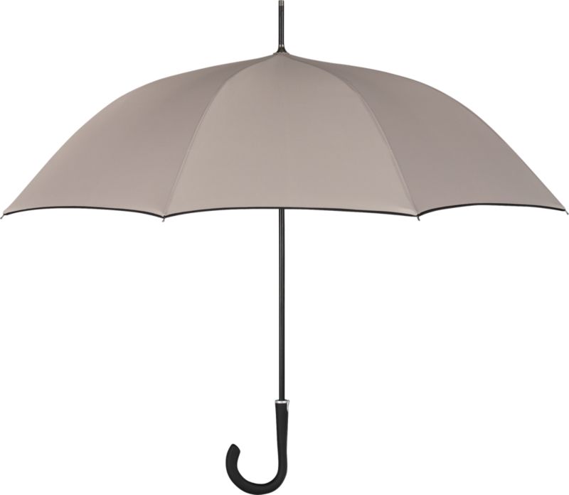 Taupe-Black Stick Umbrella
