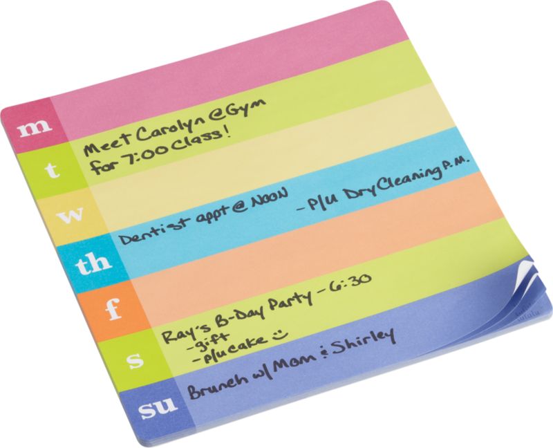 Monday-Sunday Sticker Pad