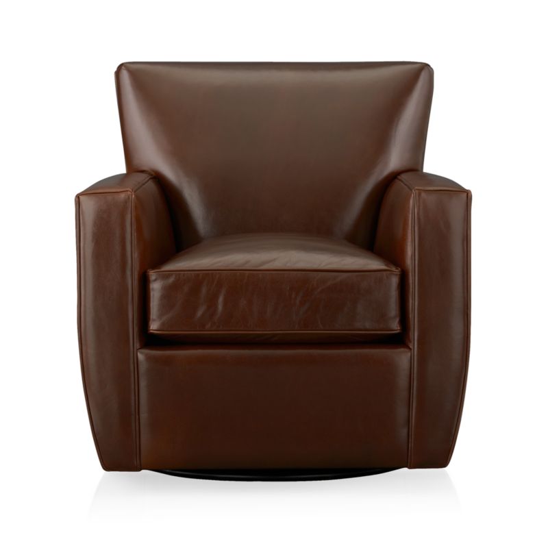 Leather Swivel Glider