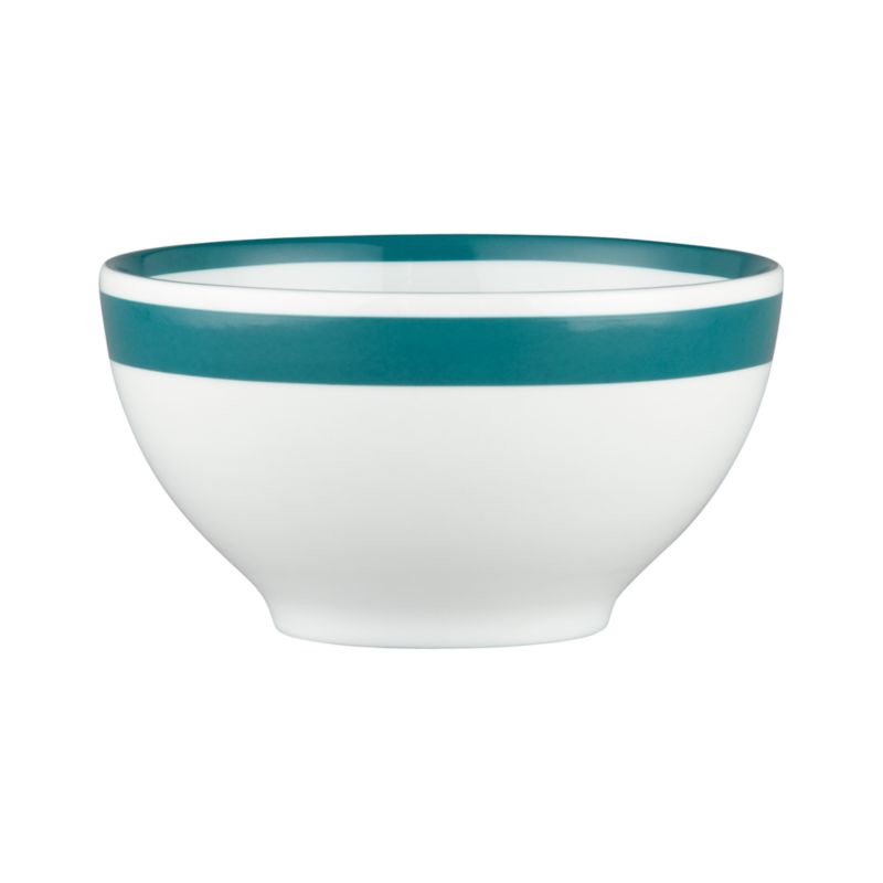 Teal Stripe Bowl
