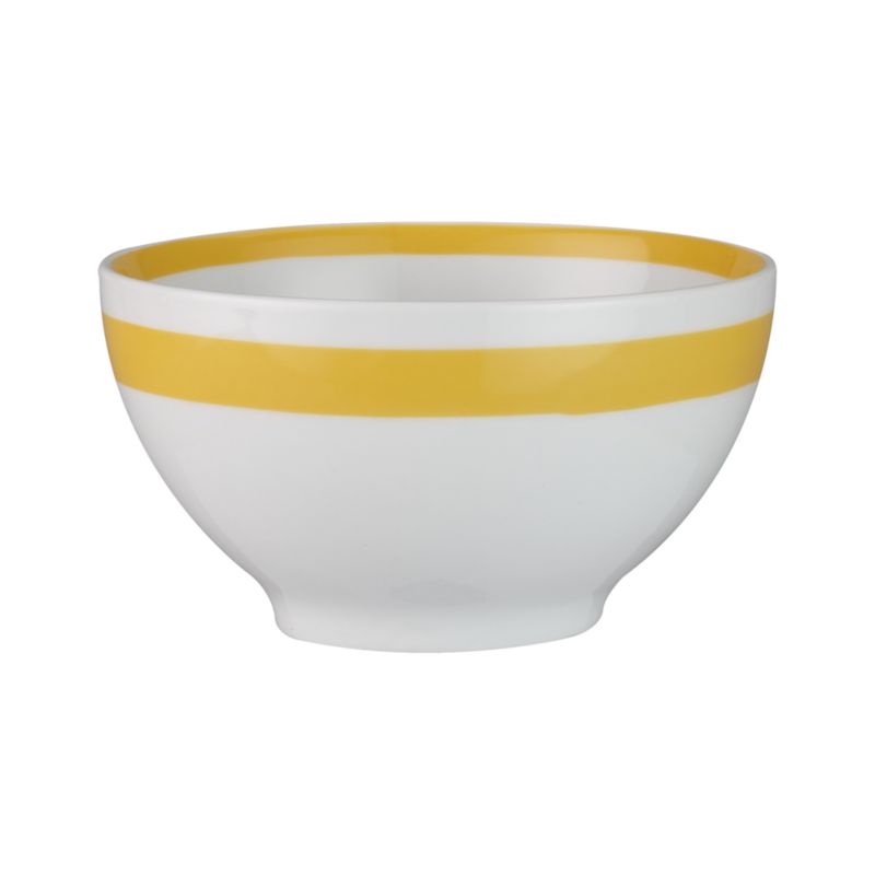 Yellow Stripe 6" Bowl