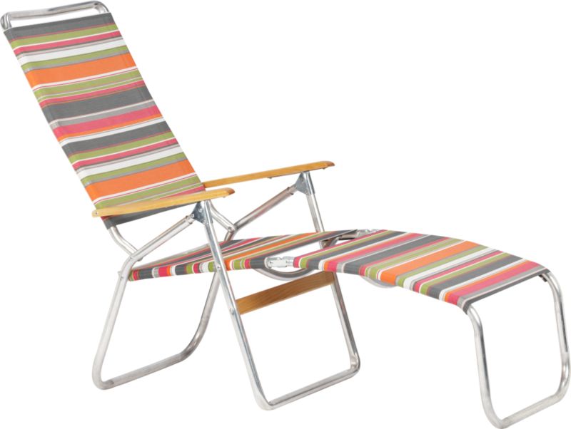 Stripe Folding Chaise Lounge