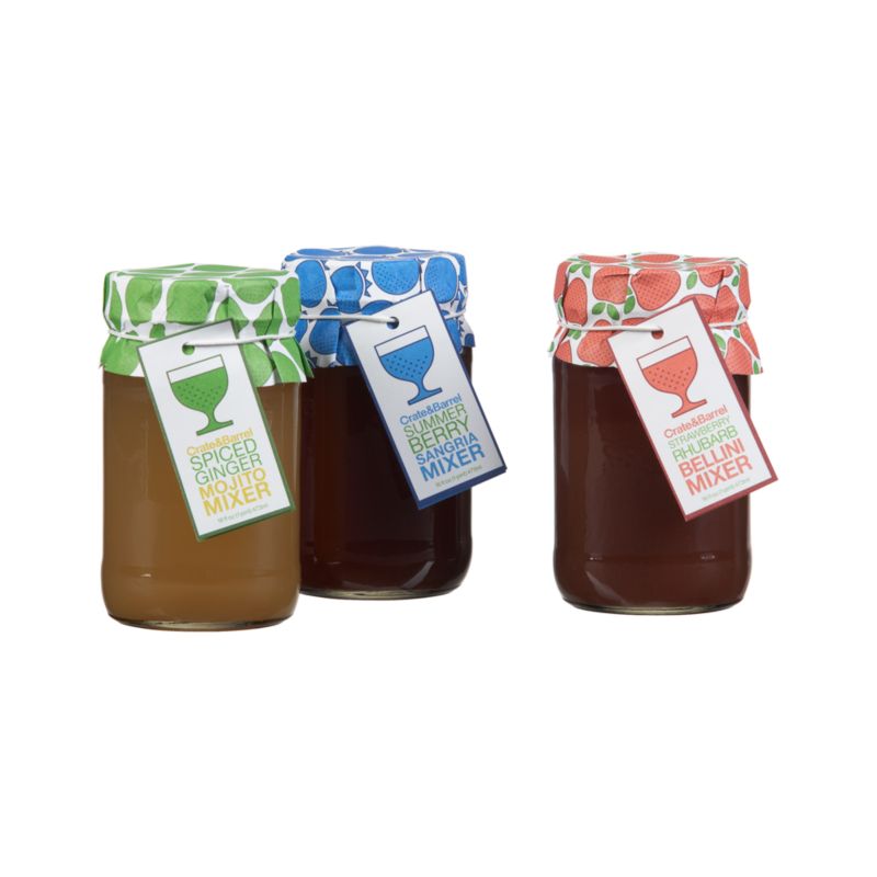 Spiced Ginger Mojito and Summer Berry Sangria and Strawberry Rhubarb Bellini Mixers