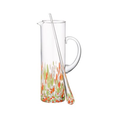 Summer Cocktail Pitcher with Stir Rod