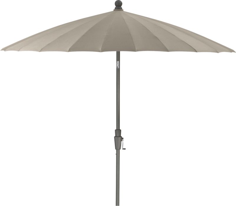 8.3' Round Sunbrella® Stone Garden Umbrella with Frame