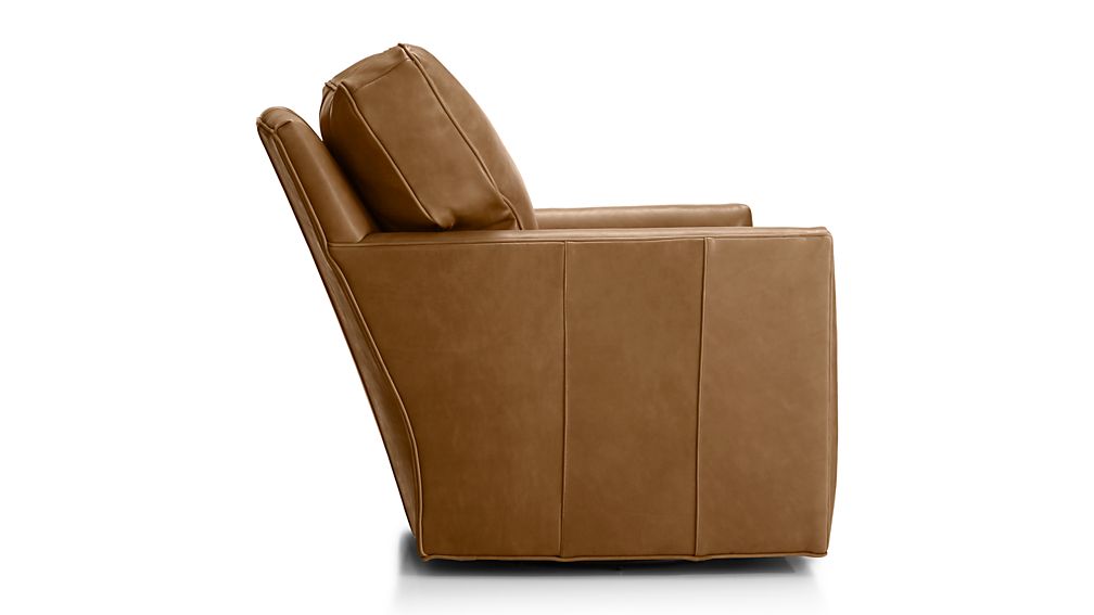 Talia Leather 360 Swivel Chair Sicily Camel Crate and Barrel