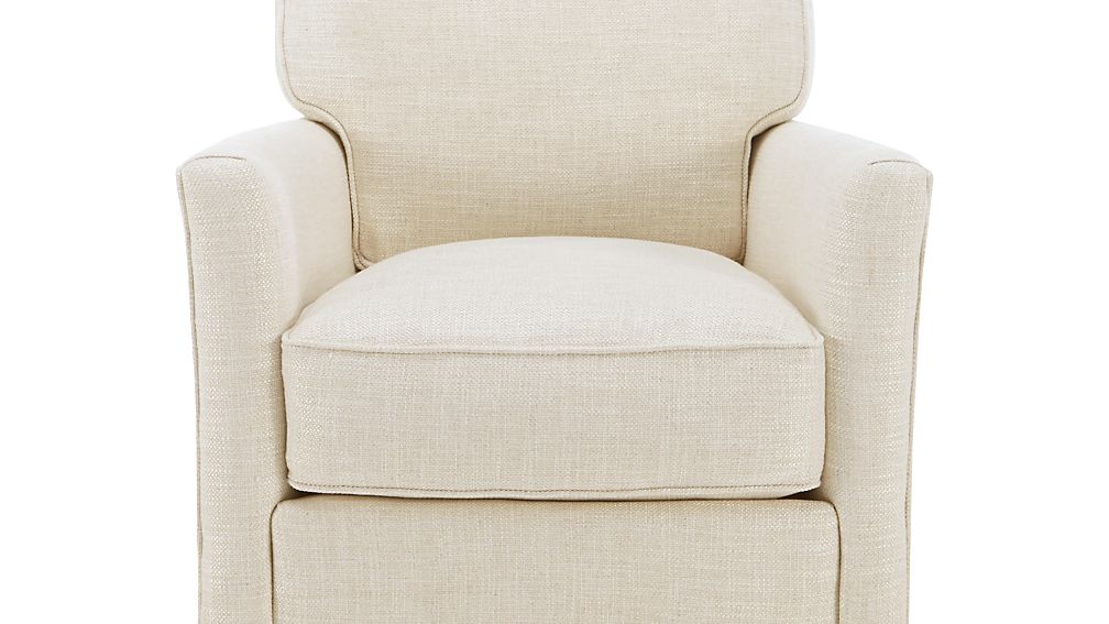 Talia Swivel Chair Gibson Latte Crate and Barrel