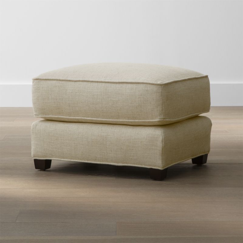 Talia Ottoman Gibson Oatmeal Crate and Barrel