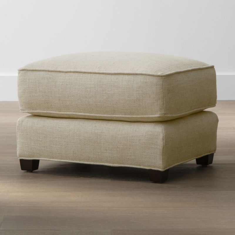 Talia Ottoman Gibson Oatmeal Crate and Barrel